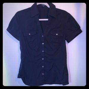 Black button down short sleeve